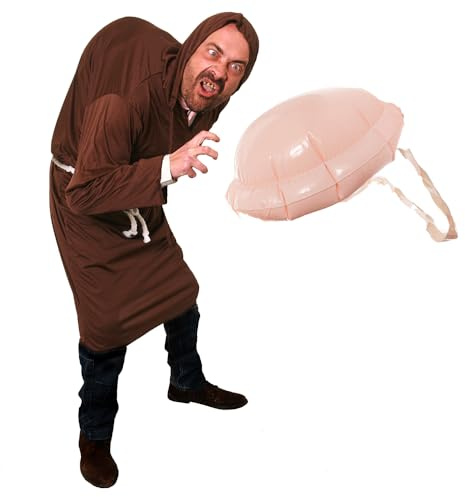 Glöckner Von N Dame Kostüm. Erhaltbar In Verschiedenen Variationen. Jedes Set Kommt Mit Einer Braunen Kutte + Einem Aufblasbarem Buckel. Die Kostüm Sind Auch Erhaltbar Mit Glocke. Kutte-XXL Mit Buckel