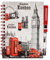 A6 Souvenir London England Tourist Sehenswürdigkeiten Big Ben Wire Notizbuch mit Stift (1 grauer Big Ben)
