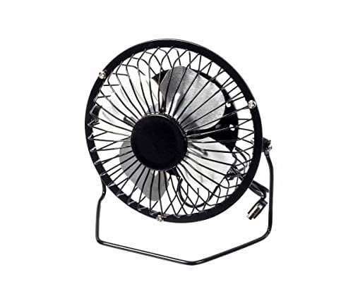Status 4 Inch USB Desk Fan, Mini Portable, Single Speed, Black, Compact Personal Cooling Fan for Office Travel (SUSBBLKWFAN1PKB4)