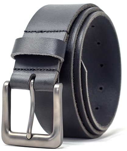 Ashford Ridge 38mm Herrengürtel Vollleder für Jeans - Schwarz 140cm