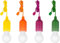 LAMPADINA A CLIK COLORATA CON CORDA ACCENDI LUCE BIANCA A LED FESTE CAMPEGGIO PARTY BAMBINI BATTERIE INCLUSE CW330 (4 PEZZI)