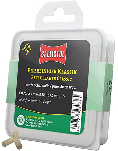Ballistol Unisex – Erwachsene 23188 Filzreiniger, neutral, Kaliber .17/4,5 mm-60 Stück