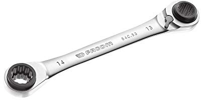 Facom 64C.S3 - Clé Polyginale à Cliquet Droite Multi-Ouverture Métrique - 12x14mm 13x15mm