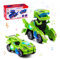 Highttoy Transforming Dinosaur Car Toy for 3-7 Year Old Boys Girls - Automatic With Flashing Lights and Music, Green