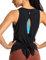 CRZ YOGA Damen Sport Tank Top Backless Ärmelloses Yoga Tshirt Sommer Leichte Fitness Oberteile Tops Schwarz 44