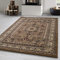Carpetsale24 Orient Teppich 120x170 cm Beige, Kurzflor im Vintage Look, Pflegeleichtes Wohnaccessoire mit klassischem Muster für Schlaf- oder Wohnzimmer