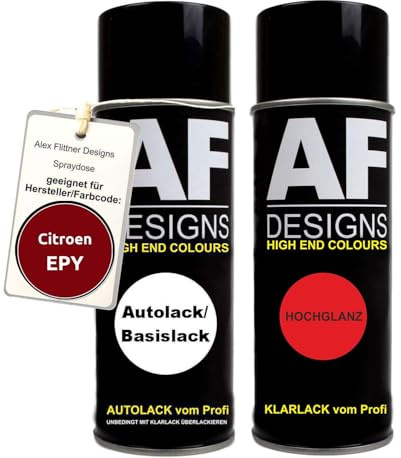 Alex Flittner Designs Spraydose Set für Citroen EPY Rouge Rubi Nacre | Spraydosen Set geeignet Für Citroen