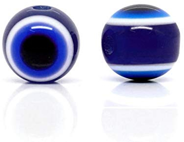 100Stk Nazar Boncuk Boncugu 6/8/10 mm Rund Boese Auge, Blaues Auge Perlen, Evil Eye Beads, Türkischer Glücksbringer, Gastgeschenke Dekoration Amulett Wanddeko Babyparty (10mm)