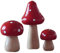 HEALLILY 3 Stücke Mini Pilze Figur Miniatur Natur Holz Pilze Statue Dekofigur Mikro Landschaft Ornament Bonsai Pupenhaus Dekoration Weihnachten Neujahr Party Tischdeko Xmas Geschenke Gelb