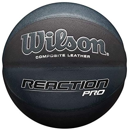 Wilson Basketball Reaction PRO Shadow, Mischleder, Größe: 7, Für den Innen- und Außenbereich, Schwarz, WTB10135XB07