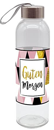 infinite by GEDA LABELS (INFKH) Unisex Jugend Trinkflasche Guten Morgen 500ml Glas, bunt
