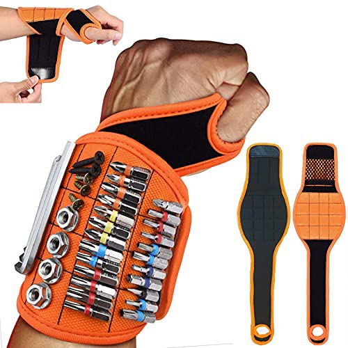 Männergeschenke Handwerker Magnetarmband, Werkzeuggürtel Mit 16 Supermagnete zum Halten von Schrauben Werkzeugen, Weihnachtsgeschenke Gadgets für Männer