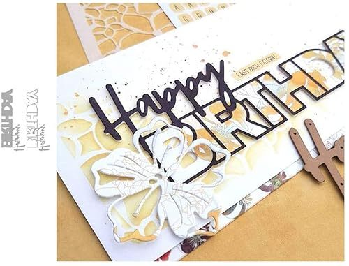 AOOL Happy Birthday Buchstaben Metall Stanzformen, Happy Birthday Buchstaben Party Festival Einladung Karte Stanzformen Stanzschablonen