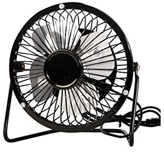 Witeygai USB Desk Fan 4 Inch Desktop Silent Fan,Hanging Cooling Fan Metal Shell, Desktop Personal Small Cooling Fan, 360 Degree Rotation,for Home, Outdoor Travel, Office, Laptops (black)