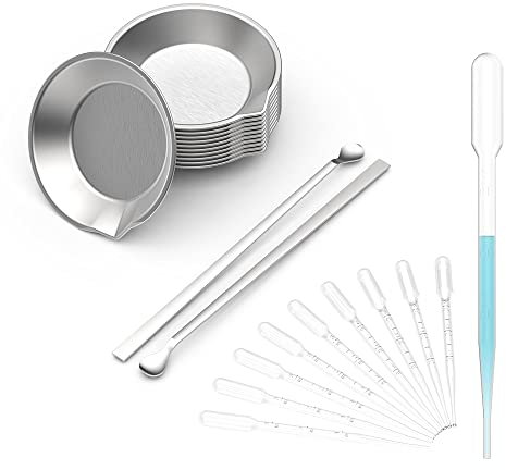 DIYESMART 12PCS Paint Tray, 2PCS Paint Stirrer and 10PCS Paint Eyedroppers Suit for Airbrush Painting, DIY Art Craft Painting, Model Painting, Hobby Paint Building Tools…
