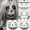 EGMBGM 4 Blätter Gruselig Schminke Gesichtstattoo Narben Wunden Halloween Kostüm Frauen Männer Erwachsene Fake Gesicht Spinnennetz Temporäre Tattoos Party Zubehör Accessoires