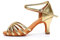 Latein Tanzschuhe für Damen Schwarz Professionelle Tanzschuhe Ballsaal Party Salsa Tanzübung Performance Schuhe Gold 7 cm EU 41