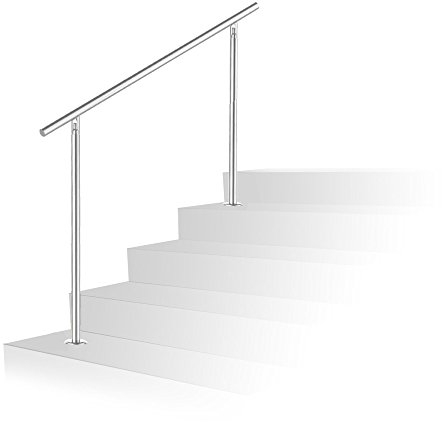 Jopassy Edelstahl Handlauf 120cm, Treppengeländer Innen und Außen, Geländer mit 0 Pfosten, für Treppen, Brüstung, Balkon