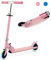 GOPLUS Trottinette pour Enfants Pliable avec 2 Roues Lumineuses, Guidon Réglable Alu 3 Hauteurs, Système de Freinage Arrière, pour Garçons et Filles à partir de 3 Ans Jusqu’à 50 kg, Rose