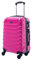 R.Leone Valigia Trolley Bagaglio a mano Rigido Ultraleggero in ABS 4 Ruote Autonome (Fucsia, 20267 Valigia 55x38x23cm)