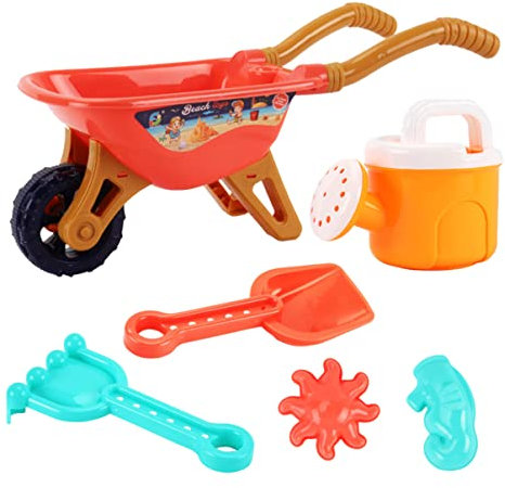 Alasum 1 set 6 pcs Truck and Random Tool Molds| Girls- Seaside Funny - Orange Boys Wheelbarrow & Practical Girls Toddlers Children Toys Color in for Molds Interesting Watering Colors