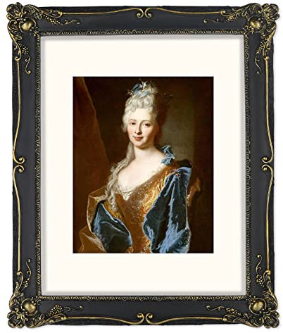 IAMOY Bilderrahmen im Vintage-Stil, 35,6 x 35,6 cm, Barock, 35,6 x 27,9 cm, Schwarz