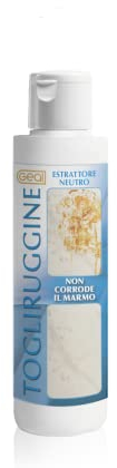 GEAL ESTRATTORE TOGLIRUGGINE. Rimuove Macchie di Ruggine da Pavimento e Rivestimenti anche in Marmo. 100ML
