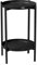 URBNLIVING 50cm 2-Tier Round Metal Side End Table Living Room With Shelf Bedside Nightstand Black