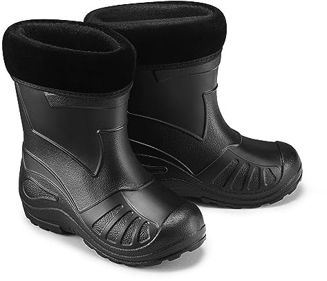 ESTRO Stivali da Pioggia Bambino - Stivali di Gomma Bambino Stivaletti Pioggia Bambino Stivaletti Gomma Bambina Stivali Bambino Pioggia con Fodera K050 (34 EU, K050 Nero)