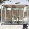 Clear Waterproof Tarp with Zip Door,0.3mm Foldable Plastic Tarpaulin,400g/㎡,Heavy Duty PVC Transparent Tarp,Transparent Side Panels for Garden Furniture,Greenhouses,Pergola,WxH-1.2x2m/3.9x6.6ft