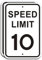 Lot de 2 panneaux de limitation de vitesse de 10 km/h – 30,5 x 45,7 cm – Panneaux de signalisation en métal réfléchissant de qualité ingénieur pour quartiers, allées, cour et école