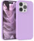 EAZY CASE - Custodia in silicone per iPhone 15 Pro Custodia morbida protettiva con protezione della fotocamera Protezione sottile Premium Cover TPU Telefono Bumper in Viola