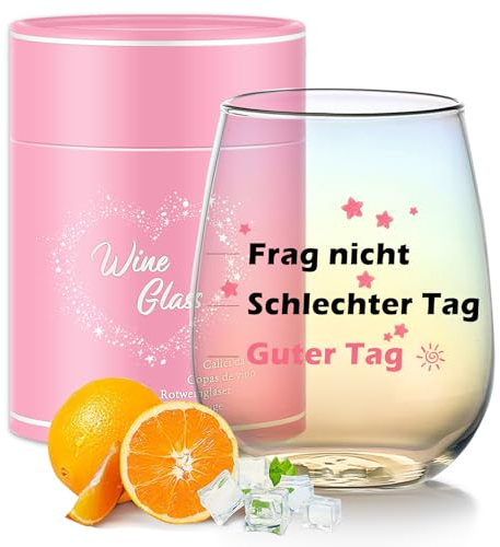 Lustige Geschenke für Frauen Irisierend Weinglas Gravur Guter Tag Schlechter Tag Geburtstagsgeschenk für Frauen Kollegin Freundin Muttertagsgeschenke für Mama Hochzeitsgeschenke für Brautpaar