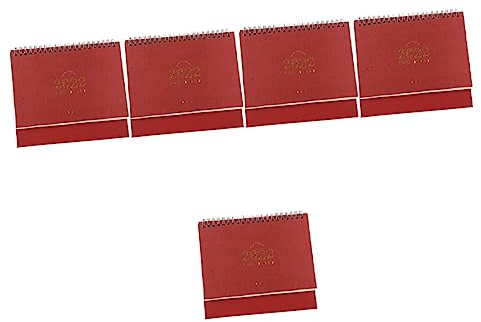 5 Stück 2022 Tischkalender Home Tischkalender 2022 Notizblock Kalender 2022 Schreibtischunterlage Kalender Akademischer Schreibtisch Notizblock Desktop Kleiner Tischkalender Faltbar Büro Papier
