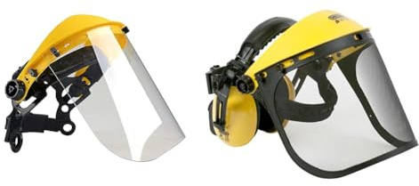 Oregon - Visière de Protection en Polycarbonate et Maille d'Acier, avec Protège-Oreilles Réglable pour Front et Visage