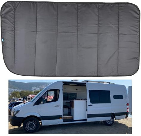 Insulated Thermal Window Blind Covers Compatible with Mercedes Sprinter V-W 2007 to Current Blackout Magnetic Caravan (Driver Side Cover)
