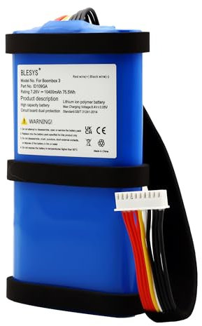 BLESYS Batterie pour JBL Boombox 3, ICA068GA PN:JBL IDA109GA