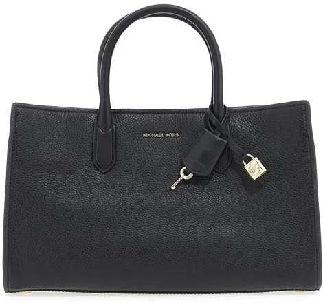 Michael Kors Women Md Ew Satchel Hand Bag, Schwarz