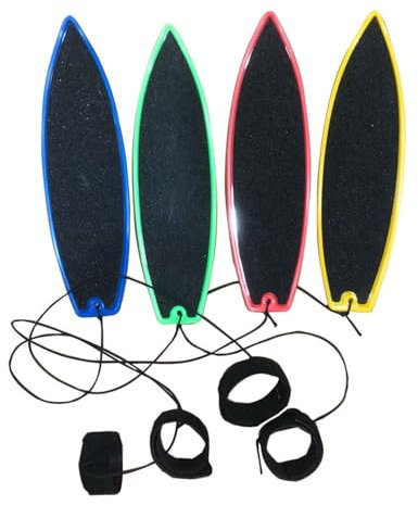 Pesoncarl 4pcs Finger Surfboards Finger -Surfbrett mit Schnur für Kinder Teenager Erwachsene Sommer Urlaub Wind Surfbrett Fingerbrett (blau+gelb+rot+grün), Skateboards