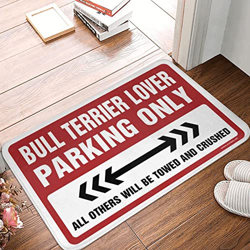 KAXW Fußmatte für den Innenbereich, Bullterrier, Parkplatz, kühl, Sommer-Fußmatte, 50 x 80 cm
