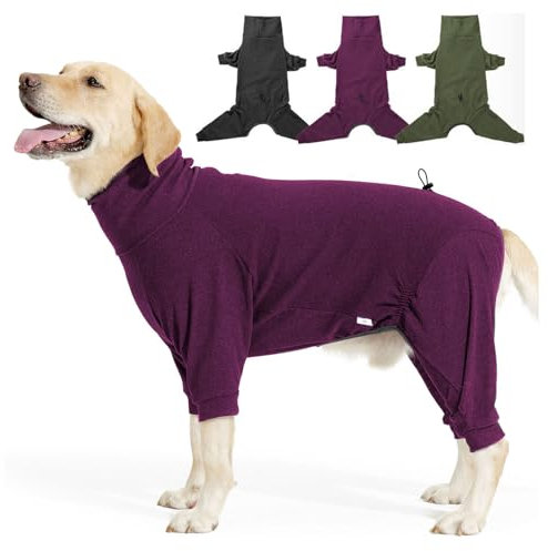 LIANZIMAU Hundepullover Fleece für Kleine, Mittelgroße und Große Hunde - Fleecemantel mit Beinen, Wintermantel, Warmer Pyjama