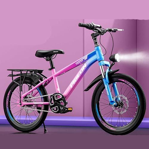 Mountain Kinderfahrrad 22 Zoll Singlespeed Stoßdämpfung Doppelscheibenbremse Speichenrad Mit Rücksitz A1,20 inches