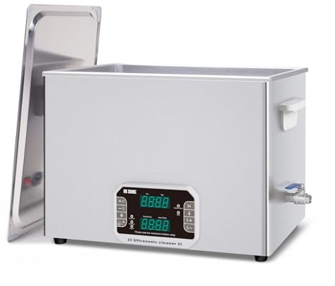 DK SONIC Ultraschallreiniger 37L, 720W Hochleistungs-Ultraschallreinigungsgerät mit Timer, Heizung und Touch-Steuerung, vielseitig einsetzbar für Motorradmotoren, Vergaser, Ketten (inkl. Korb)