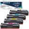 LCL 067 Tonerkartusche kompatibel für Canon 067 067H kompatibel für Canon i-SENSYS LBP631Cw LBP633Cdw MF651cw MF655Cdw MF657Cdw (4 Packung Schwarz Cyan Magenta Gelb)