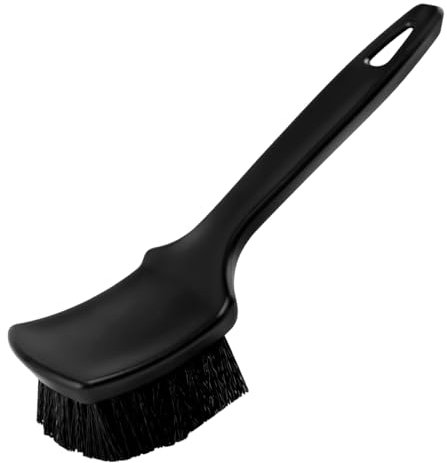 Lotsdonxia Car Wheel Cleaning Brush – Black Handle & Bristles for Efficient Tire and Rim Cleaning, Easy Dirt Removal, Suitable for Cars, Motorcycles, and Bicycles