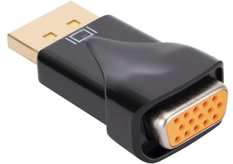 NOLOWY Convertitore da DP a VGA a VGA convertitore 1080P maschio a VGA femmina adattatore per PC proiettore laptop