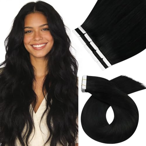 Moresoo Tape Extensions Echthaar 10 Stück 25g 60cm Haarverlängerung | Remy Echthaar,Seidige Struktur,Natürlicher Look,Für dünnes Haar,Ideal für Highlights,Sanfte Farbwirkung im Alltag,Für Damen