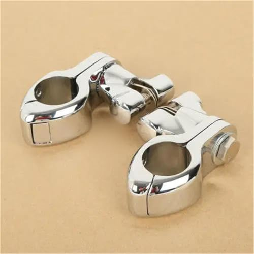 HFJFDQ Motorrad 1,25 1 1/4 32mm Pinless Motor Schutz Fußrasten Schellen Montage Kit Für H&Arley Softail Fat Bob Chrom