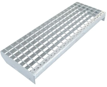 Durabern Metallstufe 270 x 1000 mm Verzinkt Treppenstufe Gitterroststufen feuerverzinkt | Metallgitter