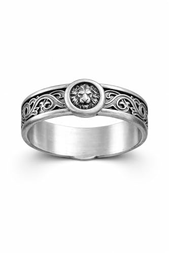Ring LÖWE aus 925 Sterling Silber Herrenring mit kraftvollem Löwenkopf Design Symbol für Stärke, Mut & Führungsqualität Markanter Statement Silberring für selbstbewusste Männer